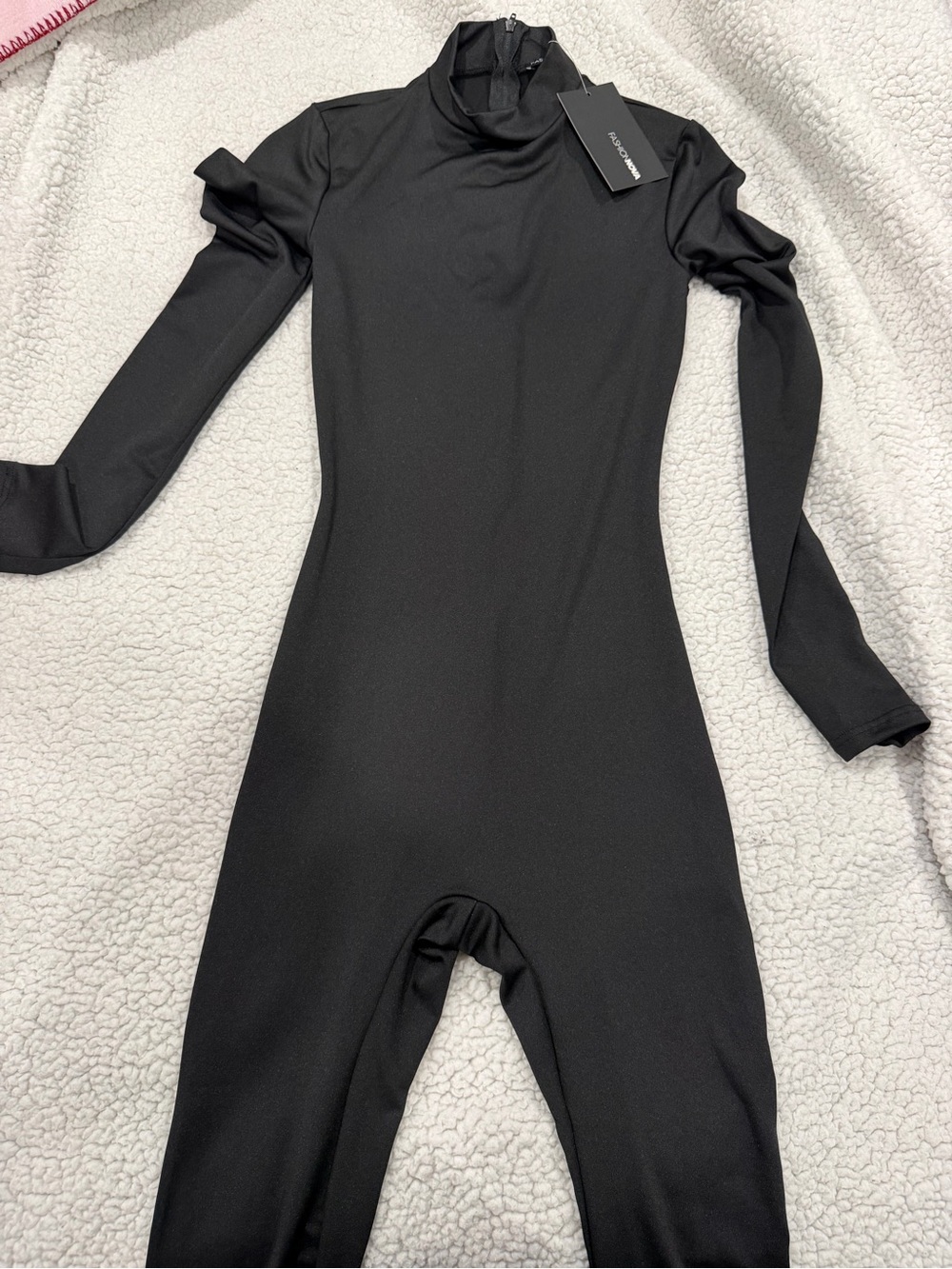 Fashion Nova Black Ready For It Jumpsuit with High Neck XS